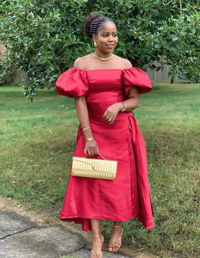 NINA MIKADO DRESS