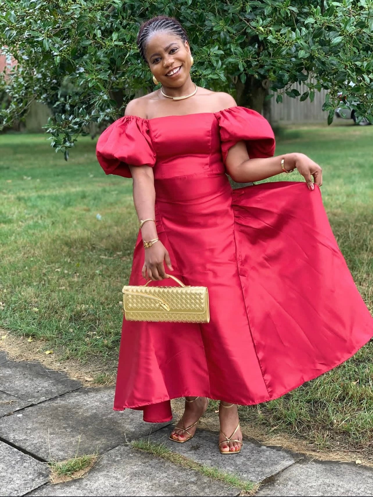 NINA MIKADO DRESS