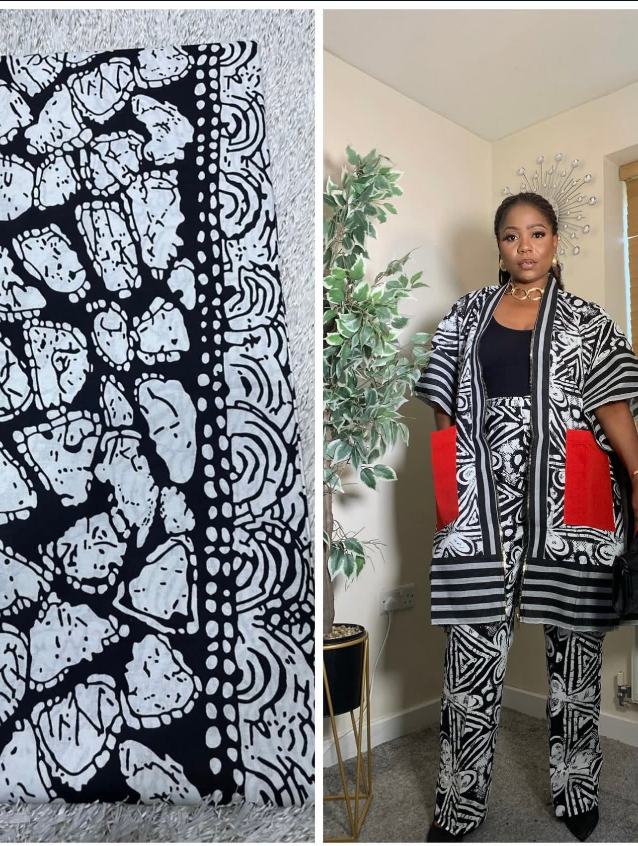 ROLAKE KIMONO PANT SET ( Available in new pint)
