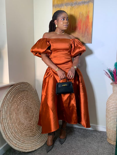 NINA MIKADO DRESS